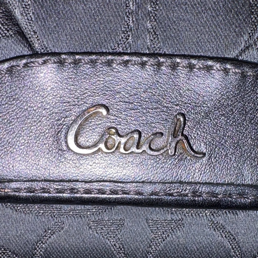 Vintage Authentic Coach Black Signature Wallet